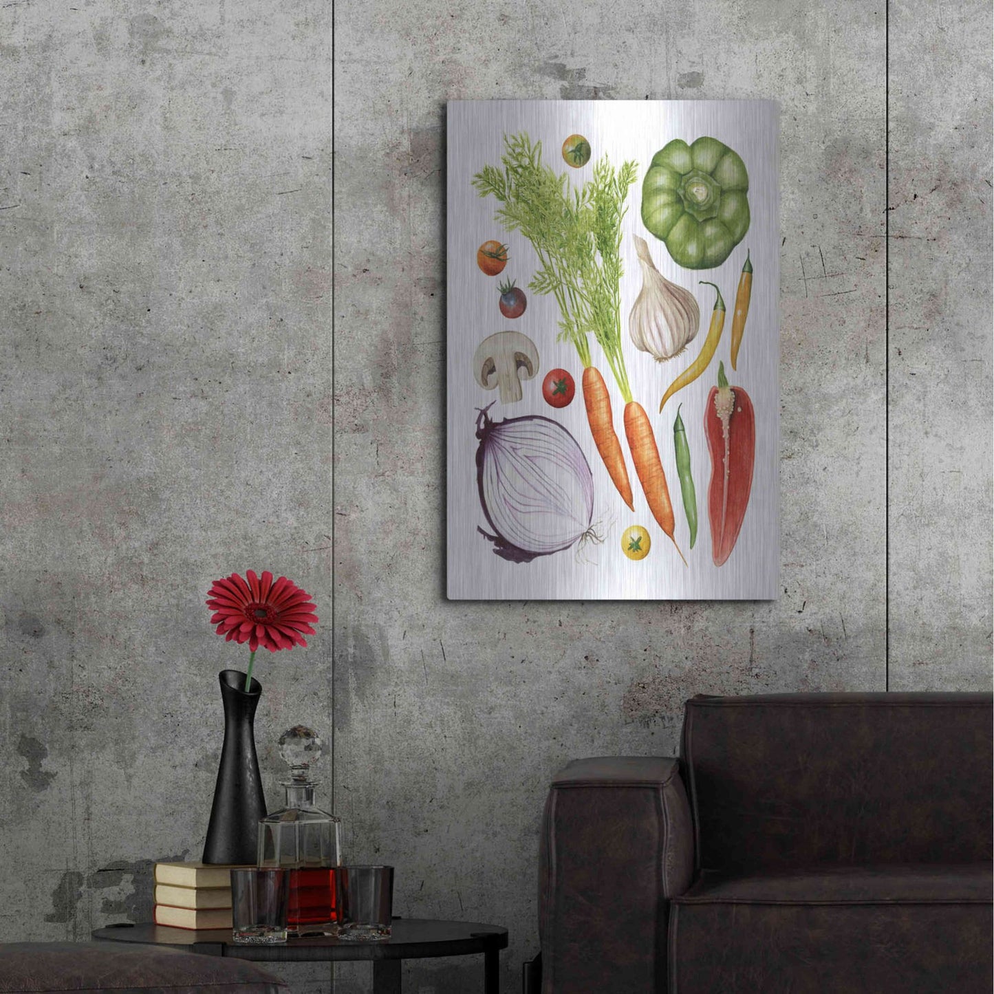 Luxe Metal Art 'Home Harvest I' by Grace Popp, Metal Wall Art,24x36