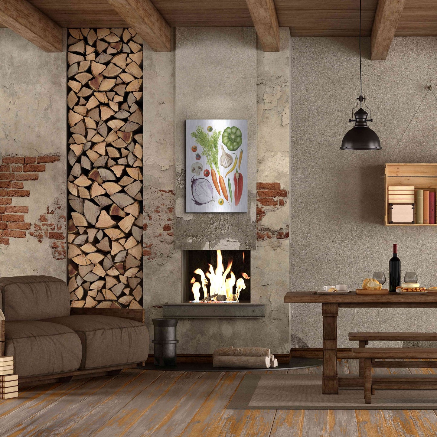 Luxe Metal Art 'Home Harvest I' by Grace Popp, Metal Wall Art,24x36