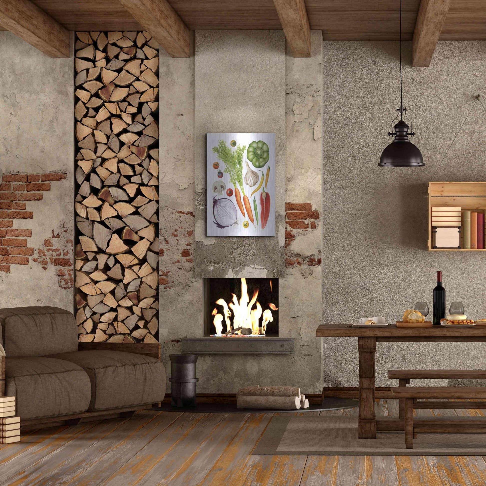 Luxe Metal Art 'Home Harvest I' by Grace Popp, Metal Wall Art,24x36