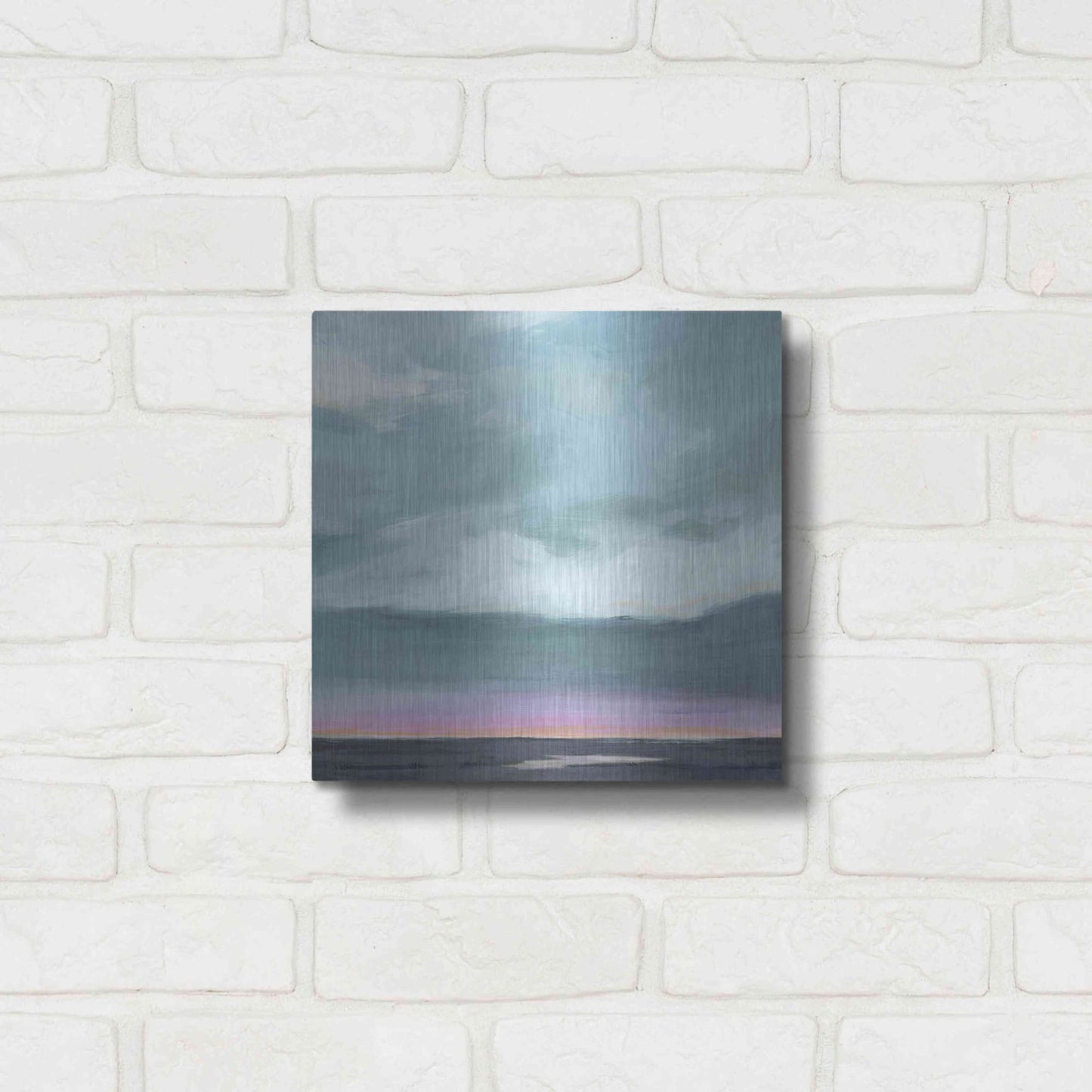 Luxe Metal Art 'Amethyst Marsh II' by Grace Popp, Metal Wall Art,12x12