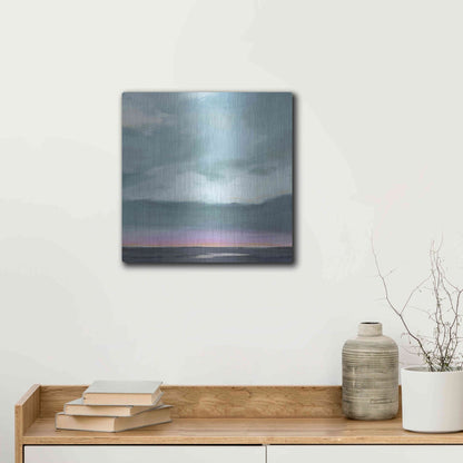 Luxe Metal Art 'Amethyst Marsh II' by Grace Popp, Metal Wall Art,12x12