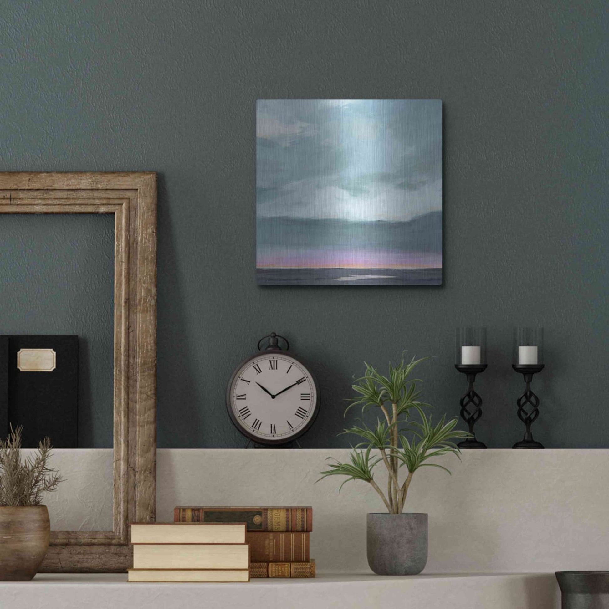 Luxe Metal Art 'Amethyst Marsh II' by Grace Popp, Metal Wall Art,12x12
