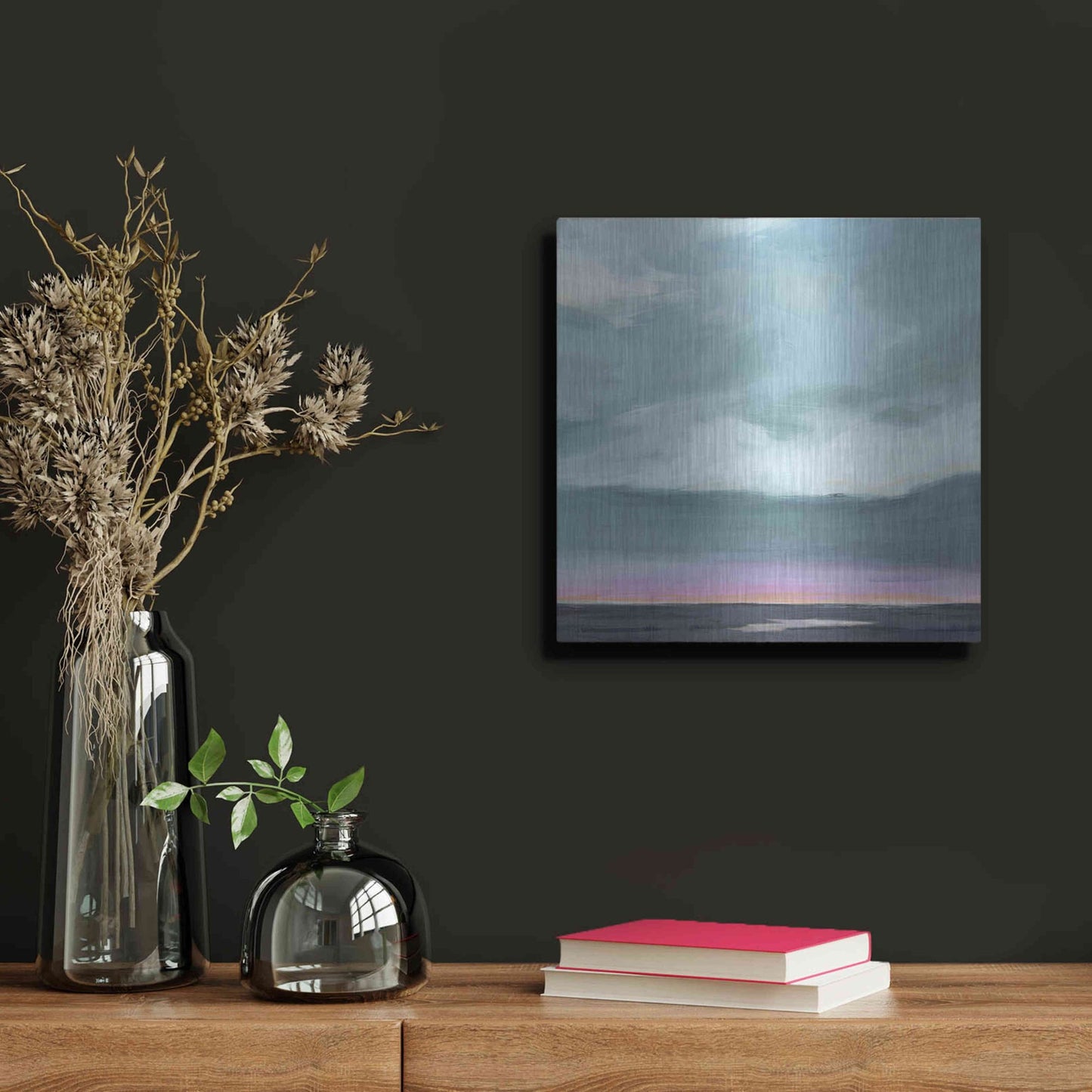 Luxe Metal Art 'Amethyst Marsh II' by Grace Popp, Metal Wall Art,12x12