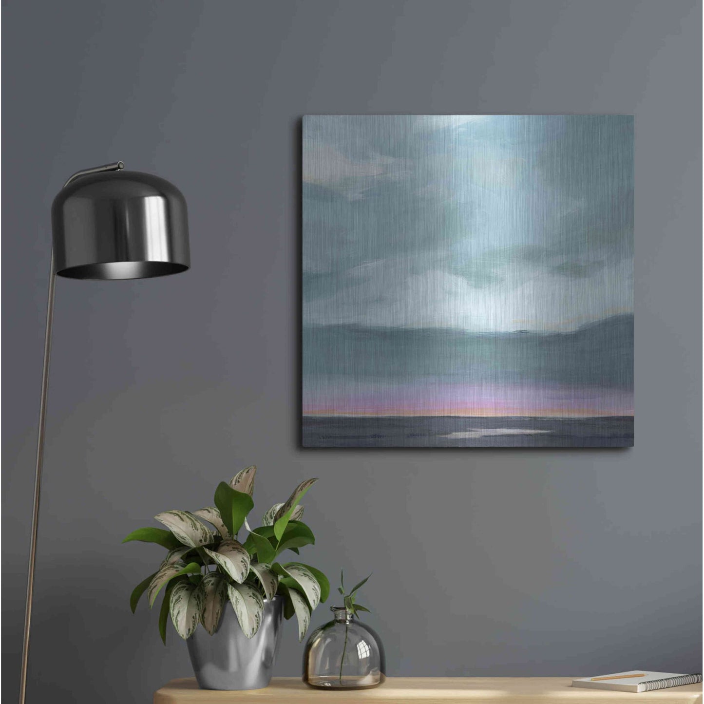 Luxe Metal Art 'Amethyst Marsh II' by Grace Popp, Metal Wall Art,24x24