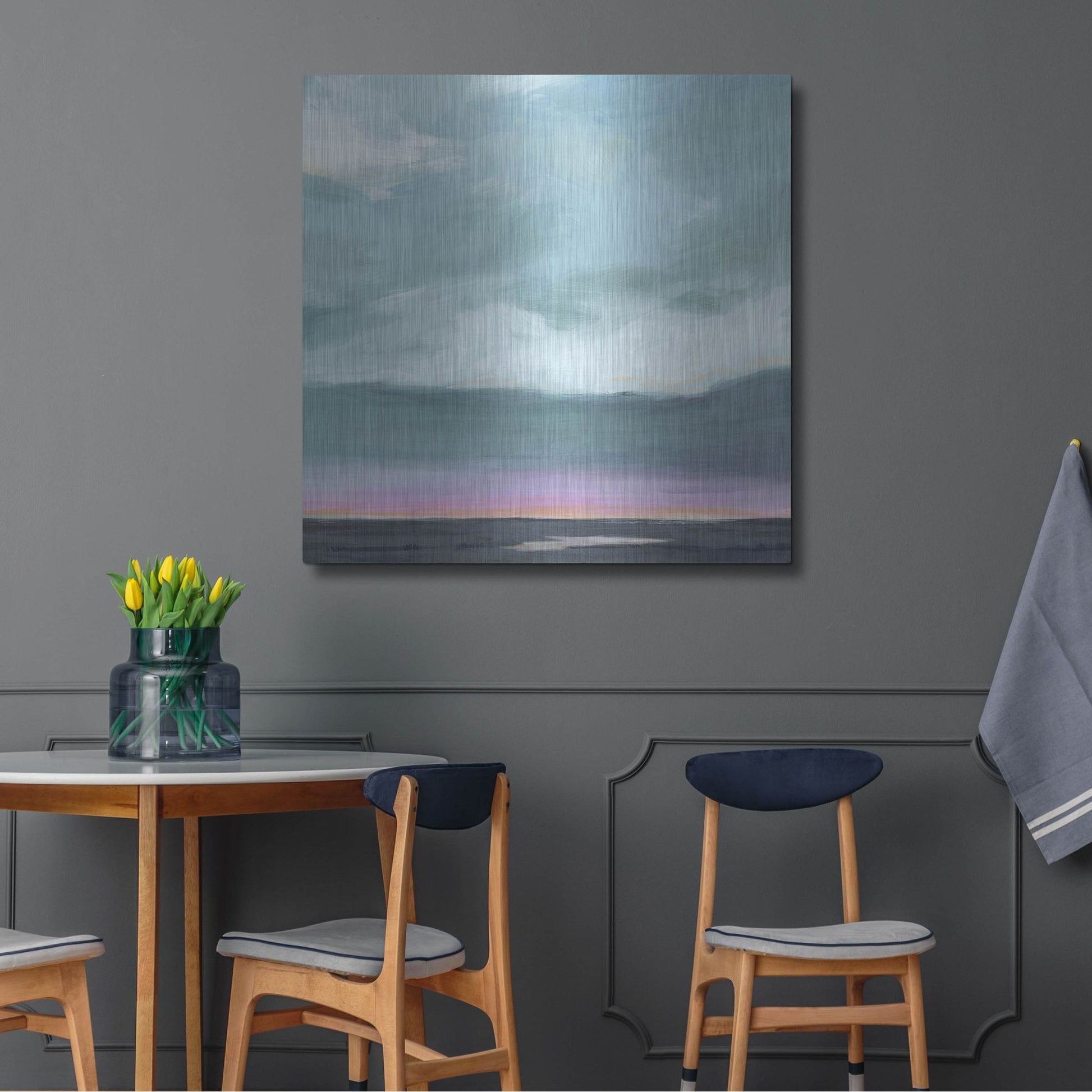 Luxe Metal Art 'Amethyst Marsh II' by Grace Popp, Metal Wall Art,36x36