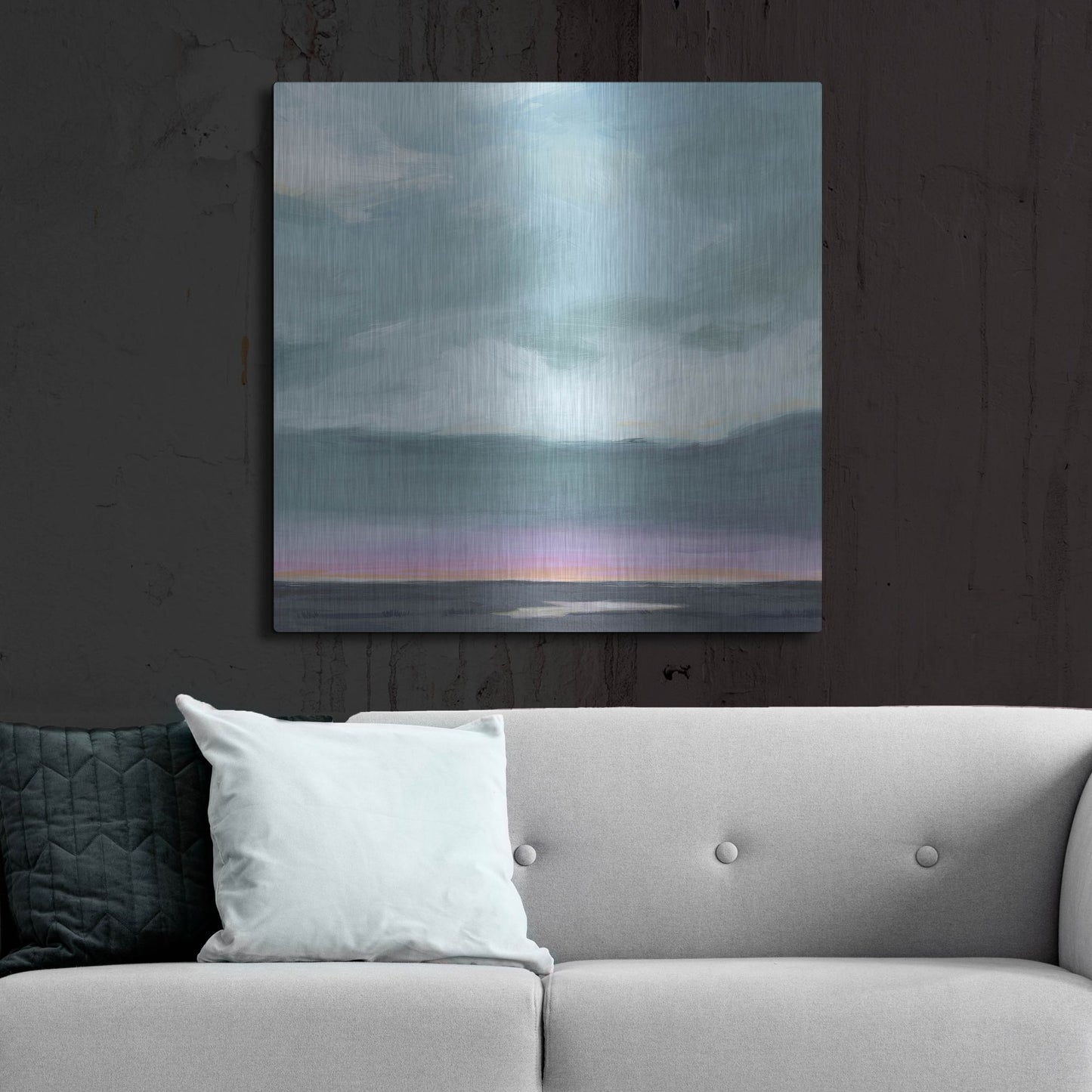 Luxe Metal Art 'Amethyst Marsh II' by Grace Popp, Metal Wall Art,36x36