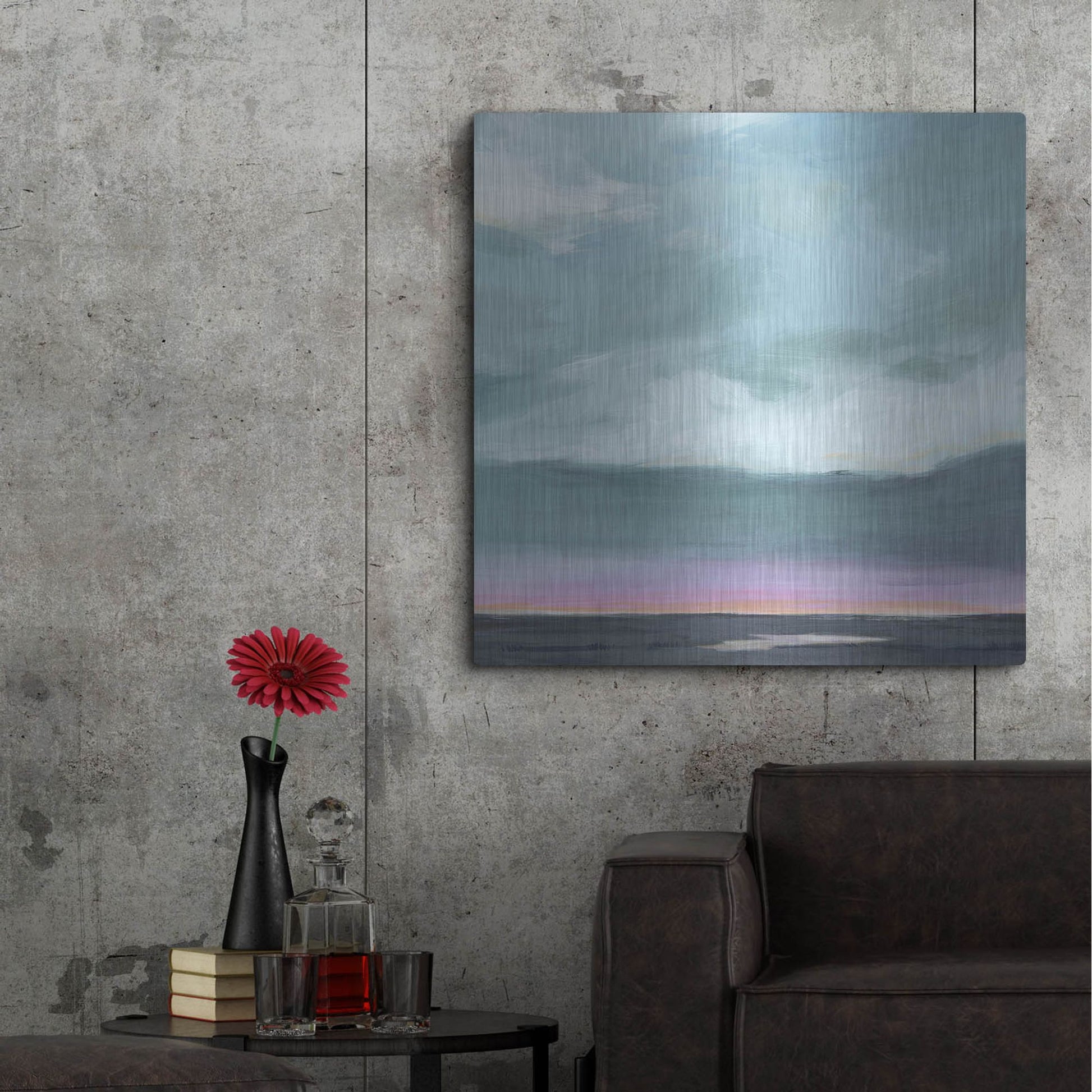 Luxe Metal Art 'Amethyst Marsh II' by Grace Popp, Metal Wall Art,36x36