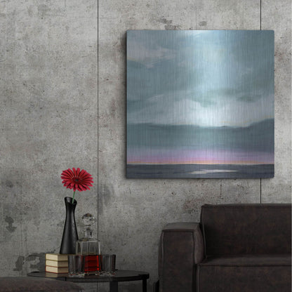 Luxe Metal Art 'Amethyst Marsh II' by Grace Popp, Metal Wall Art,36x36