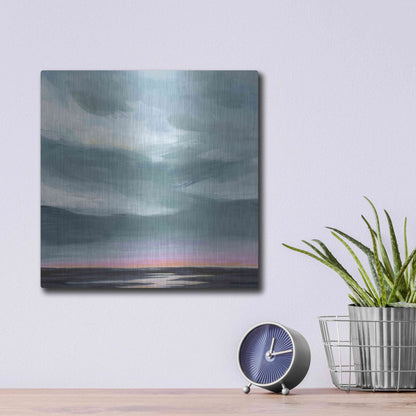 Luxe Metal Art 'Amethyst Marsh I' by Grace Popp, Metal Wall Art,12x12