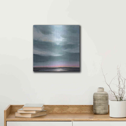 Luxe Metal Art 'Amethyst Marsh I' by Grace Popp, Metal Wall Art,12x12