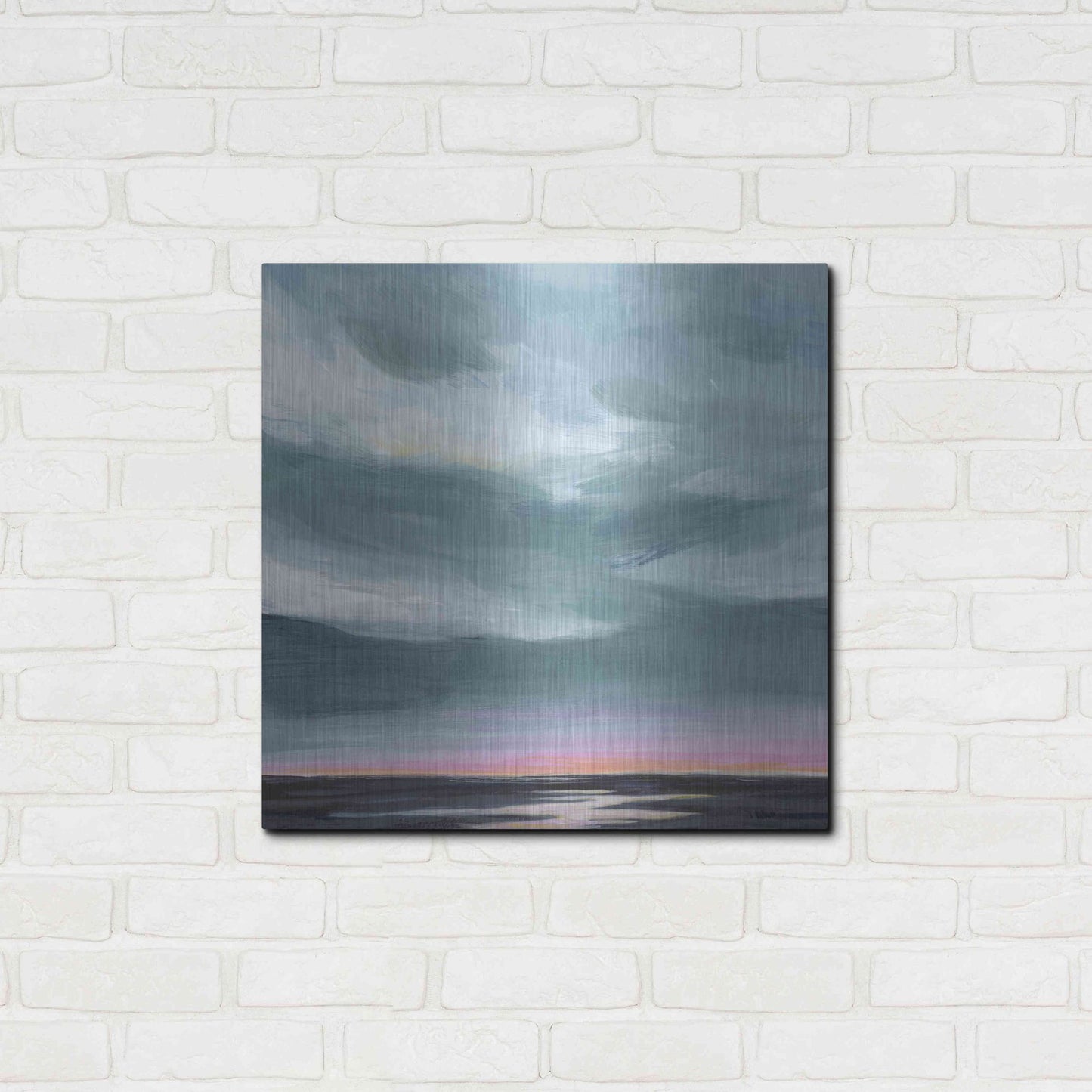 Luxe Metal Art 'Amethyst Marsh I' by Grace Popp, Metal Wall Art,24x24