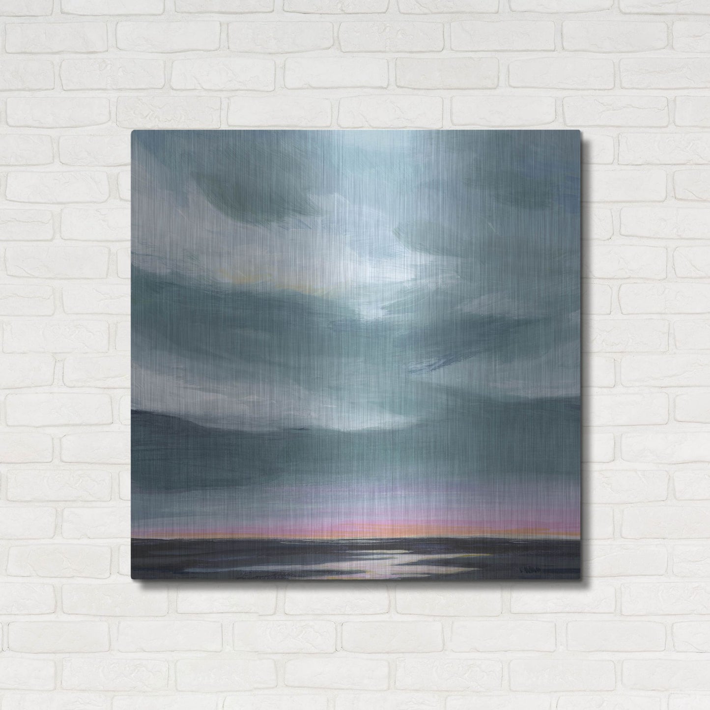 Luxe Metal Art 'Amethyst Marsh I' by Grace Popp, Metal Wall Art,36x36