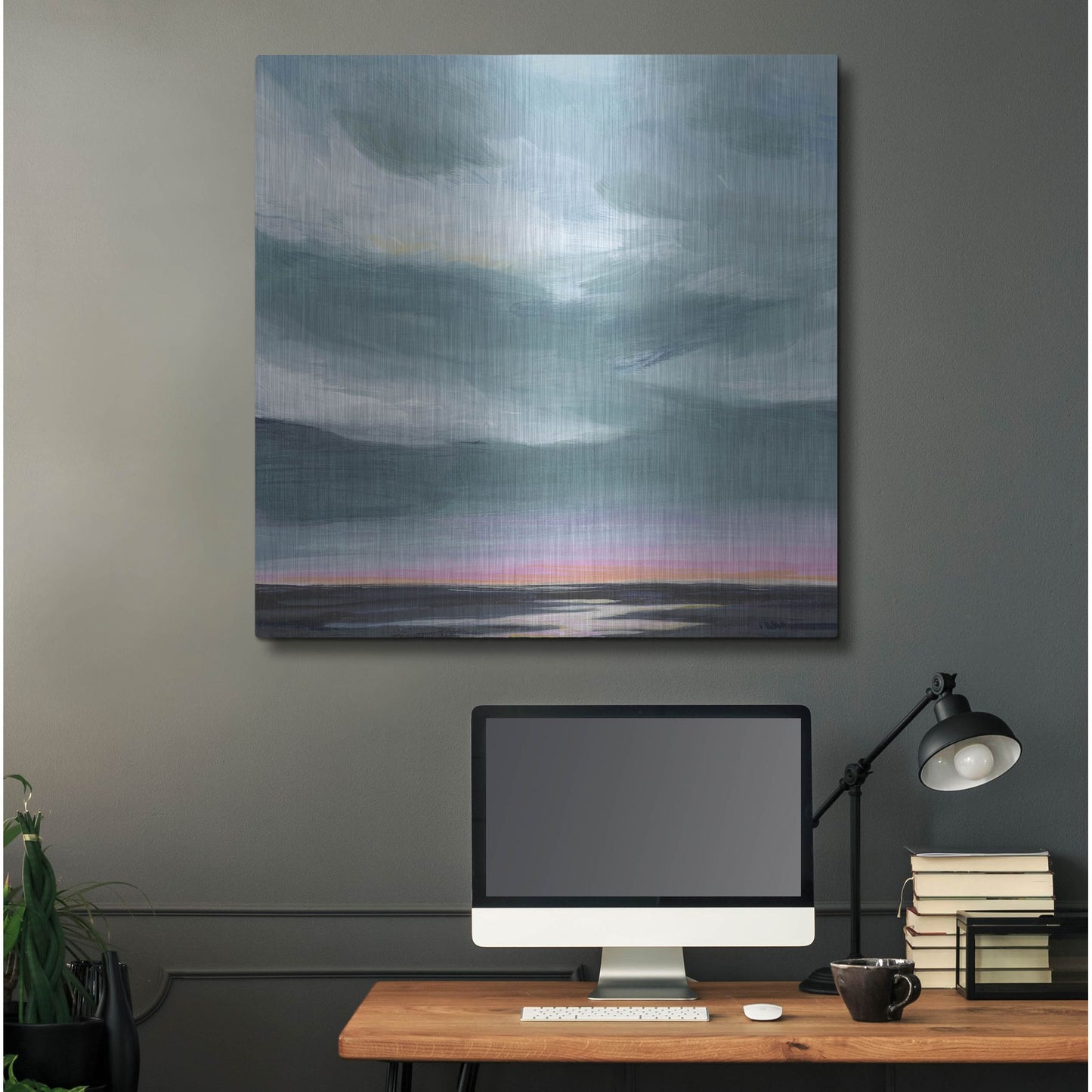 Luxe Metal Art 'Amethyst Marsh I' by Grace Popp, Metal Wall Art,36x36