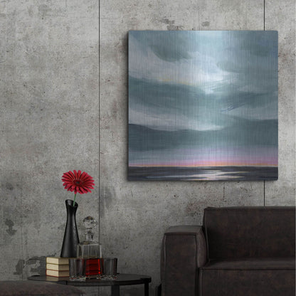 Luxe Metal Art 'Amethyst Marsh I' by Grace Popp, Metal Wall Art,36x36