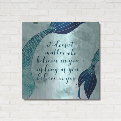 Luxe Metal Art 'Mermaid Inspirations II' by Grace Popp, Metal Wall Art,36x36