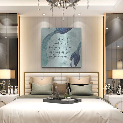 Luxe Metal Art 'Mermaid Inspirations II' by Grace Popp, Metal Wall Art,36x36