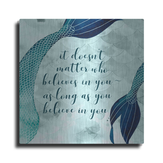 Luxe Metal Art 'Mermaid Inspirations II' by Grace Popp, Metal Wall Art