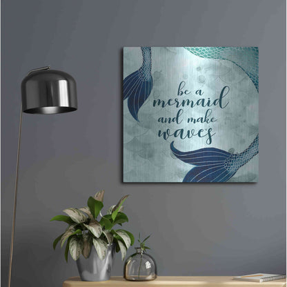 Luxe Metal Art 'Mermaid Inspirations I' by Grace Popp, Metal Wall Art,24x24