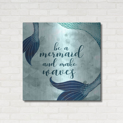 Luxe Metal Art 'Mermaid Inspirations I' by Grace Popp, Metal Wall Art,36x36