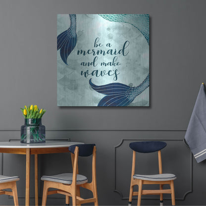 Luxe Metal Art 'Mermaid Inspirations I' by Grace Popp, Metal Wall Art,36x36