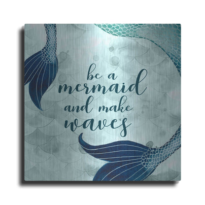 Luxe Metal Art 'Mermaid Inspirations I' by Grace Popp, Metal Wall Art
