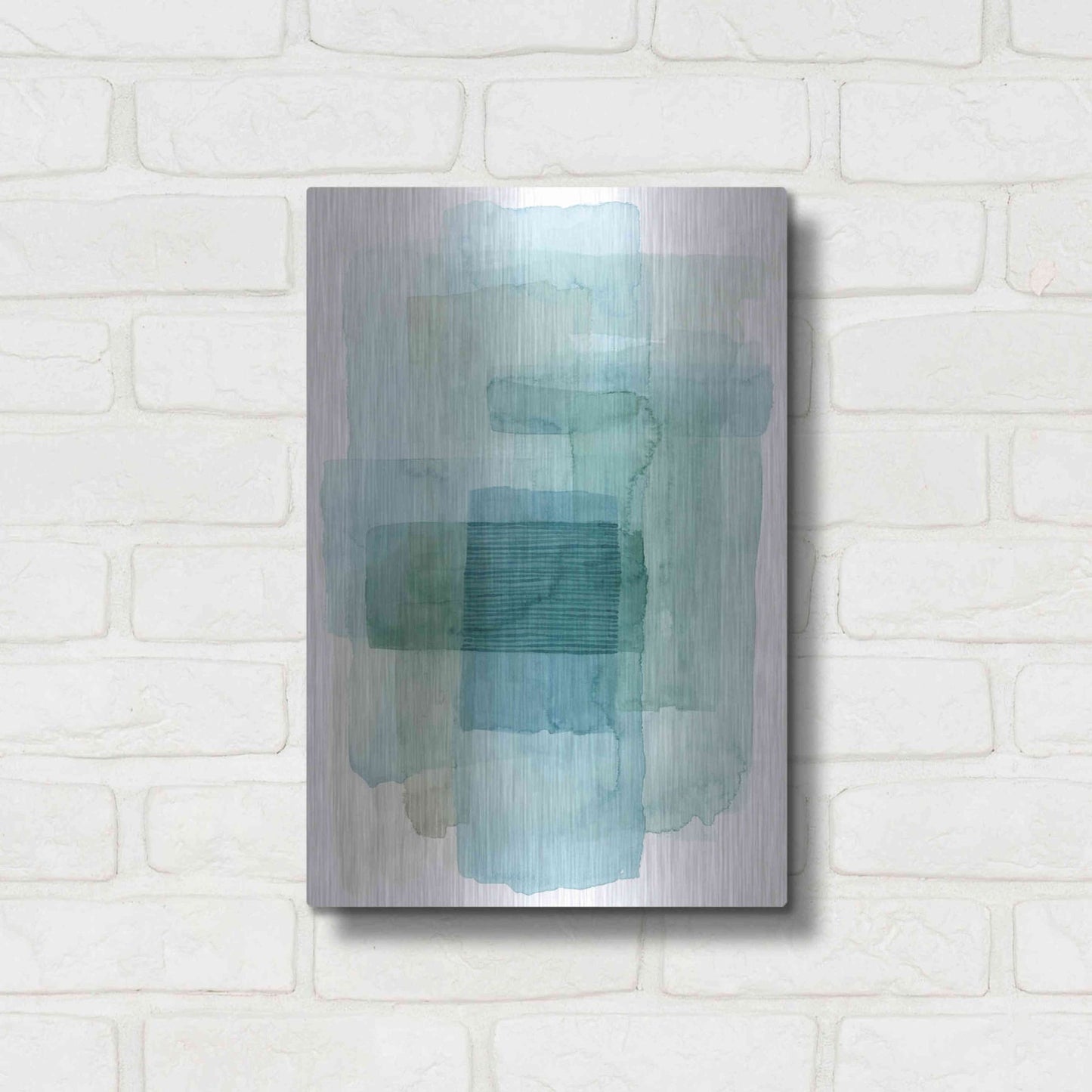 Luxe Metal Art 'Wave Spector I' by Grace Popp, Metal Wall Art,12x16