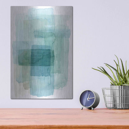 Luxe Metal Art 'Wave Spector I' by Grace Popp, Metal Wall Art,12x16