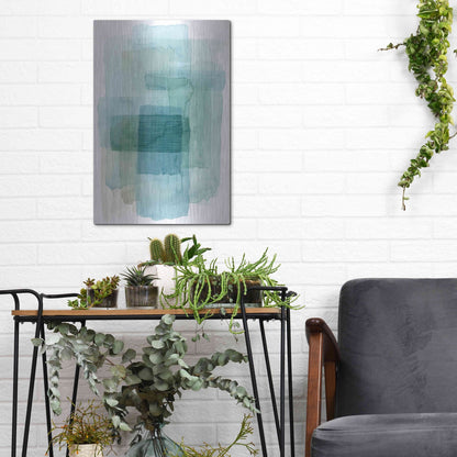 Luxe Metal Art 'Wave Spector I' by Grace Popp, Metal Wall Art,12x16