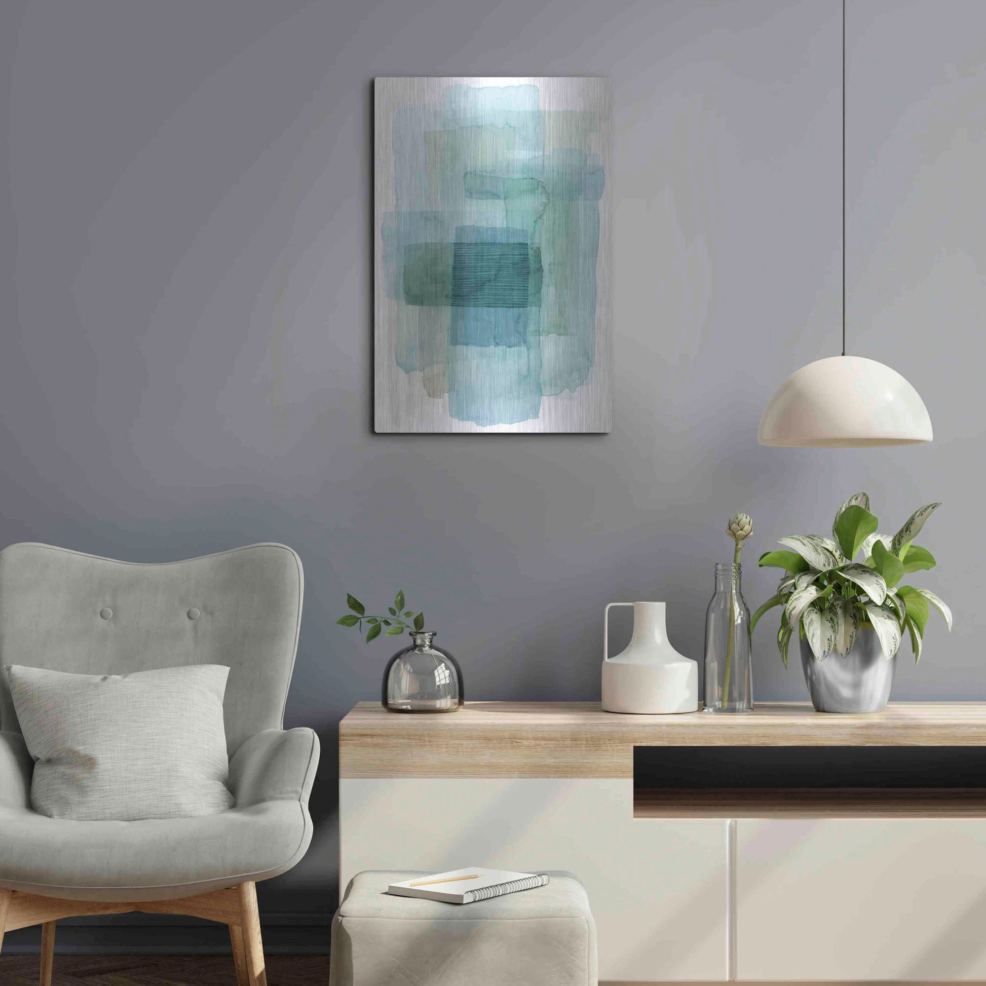 Luxe Metal Art 'Wave Spector I' by Grace Popp, Metal Wall Art,16x24