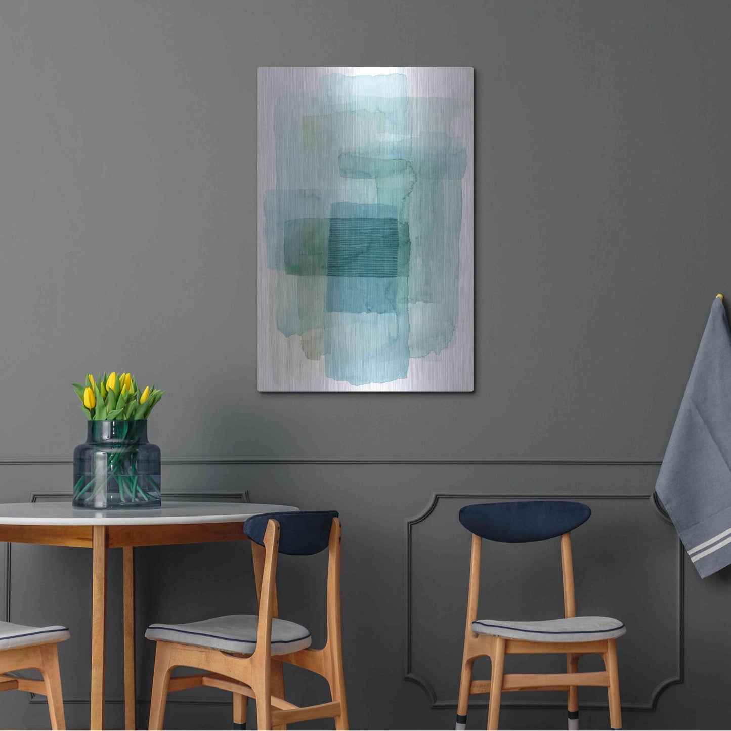 Luxe Metal Art 'Wave Spector I' by Grace Popp, Metal Wall Art,24x36