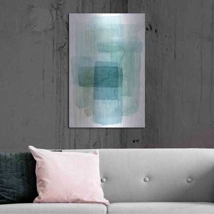 Luxe Metal Art 'Wave Spector I' by Grace Popp, Metal Wall Art,24x36