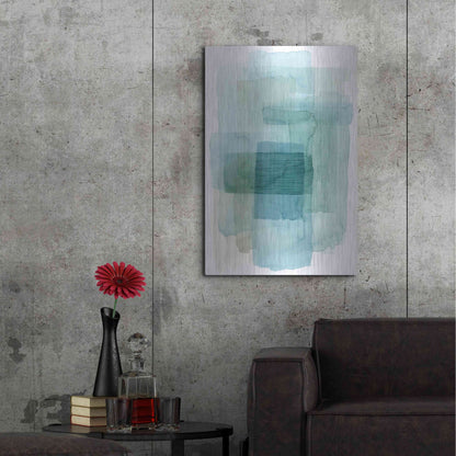 Luxe Metal Art 'Wave Spector I' by Grace Popp, Metal Wall Art,24x36