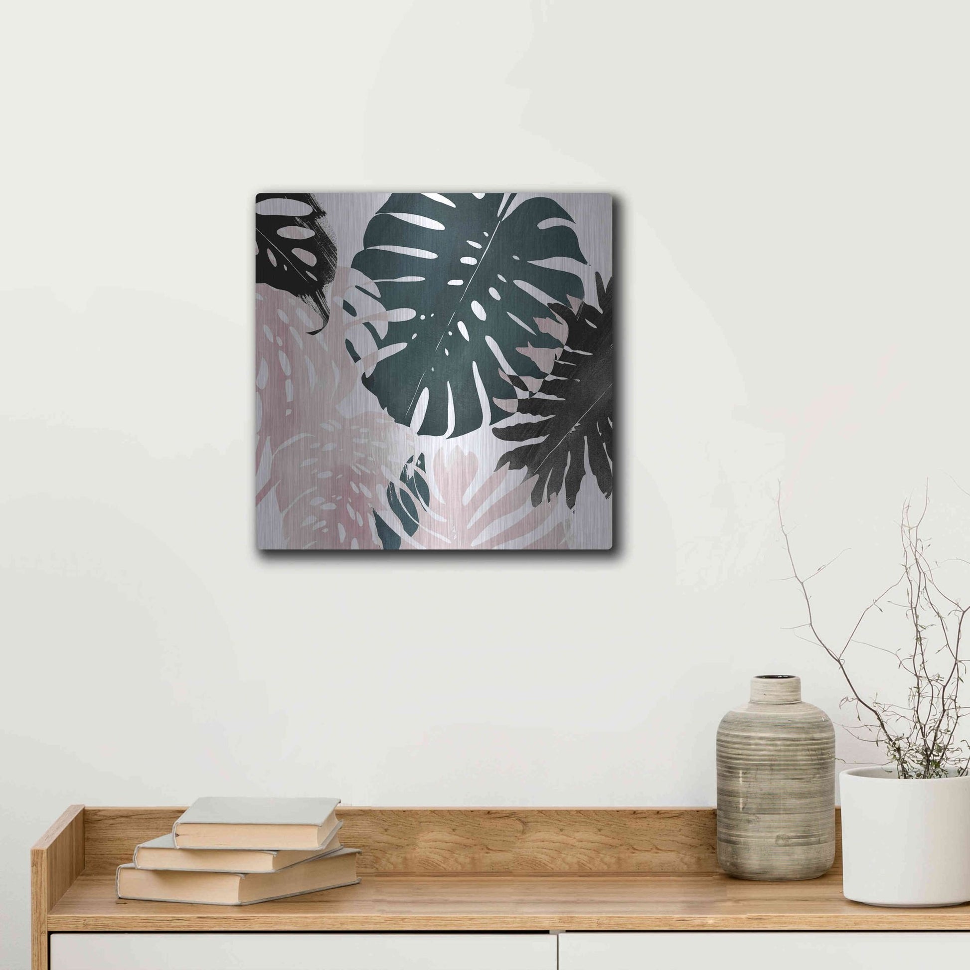 Luxe Metal Art 'Paradise Sweep II' by Grace Popp, Metal Wall Art,12x12