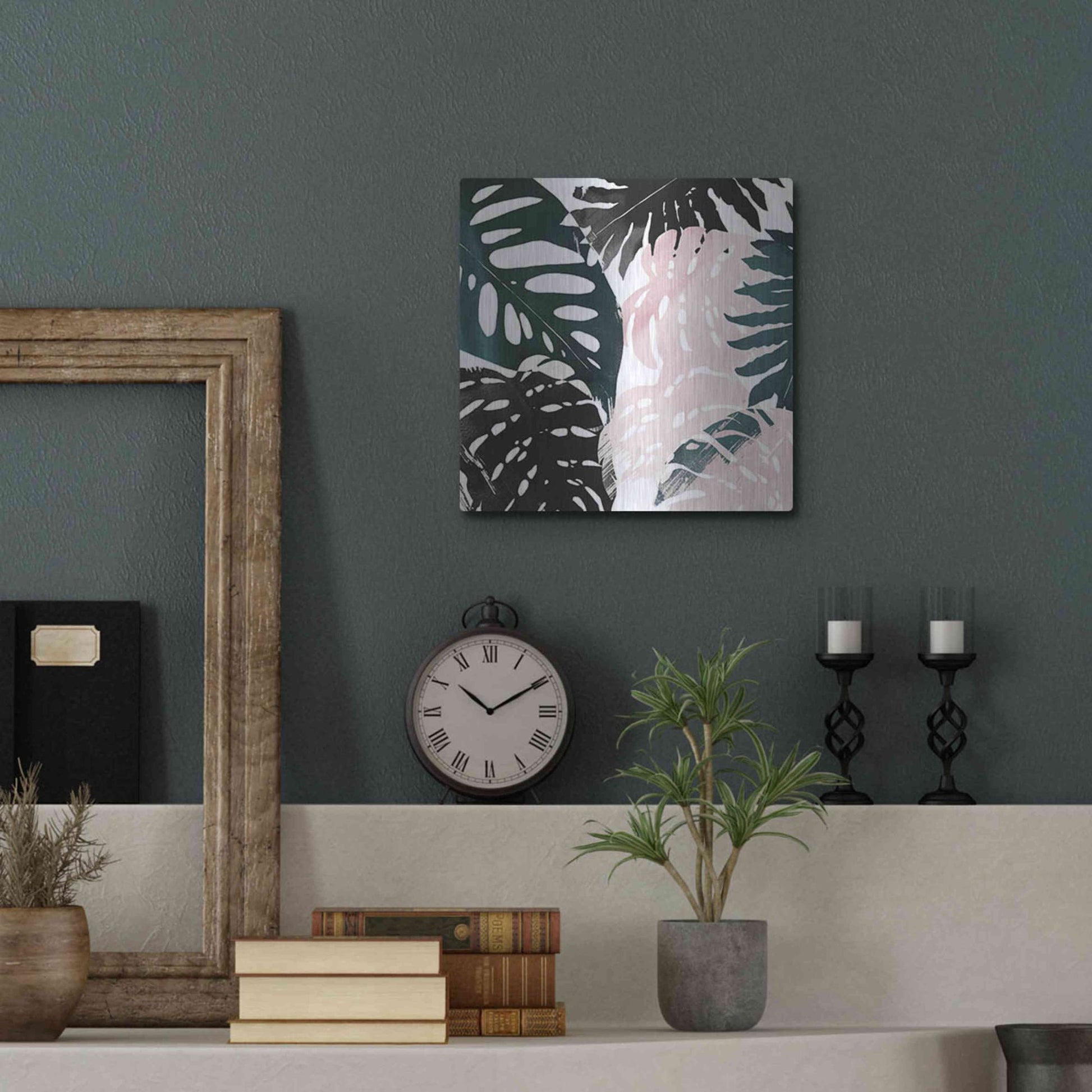 Luxe Metal Art 'Paradise Sweep I' by Grace Popp, Metal Wall Art,12x12