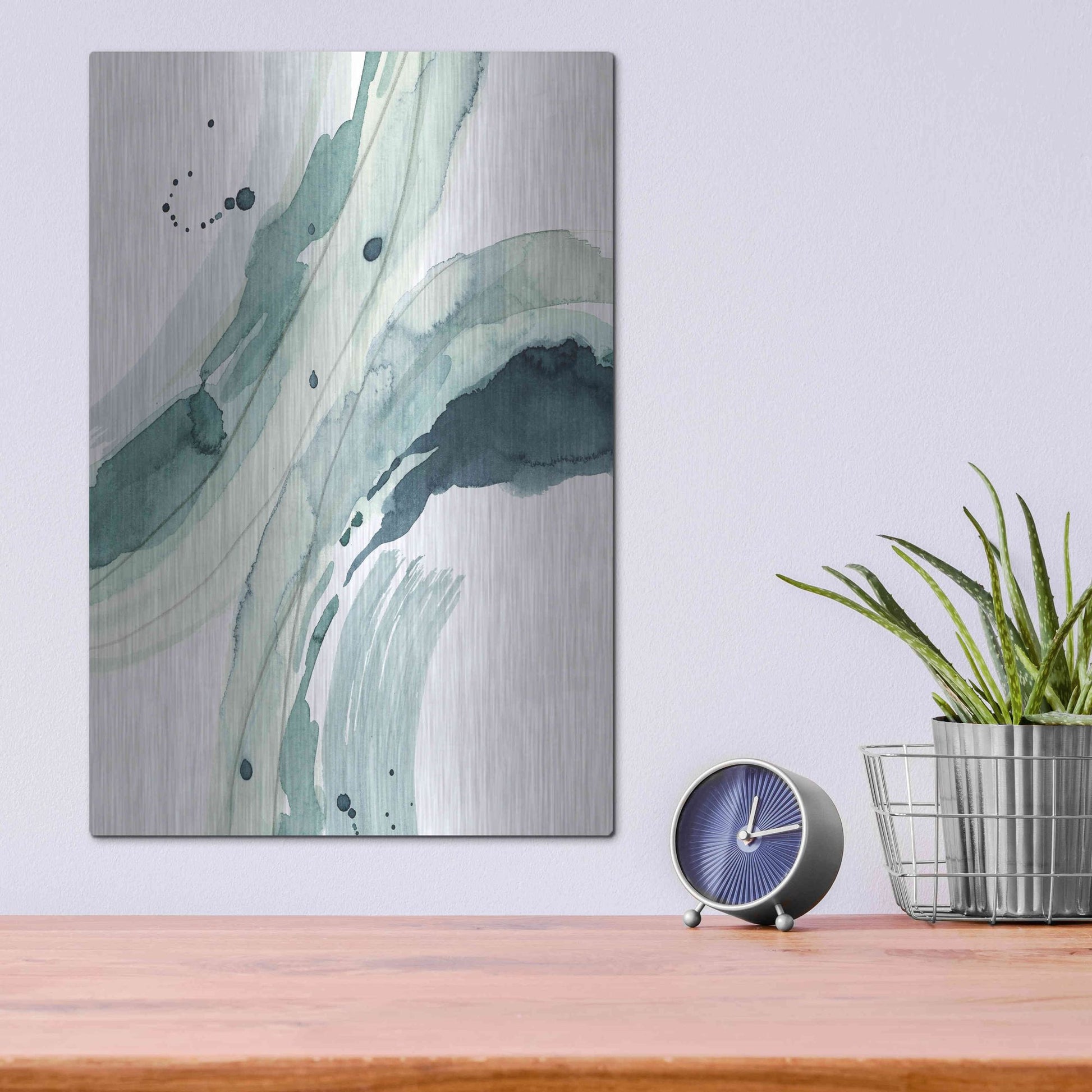 Luxe Metal Art 'Depth III' by Grace Popp, Metal Wall Art,12x16