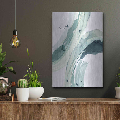 Luxe Metal Art 'Depth III' by Grace Popp, Metal Wall Art,12x16