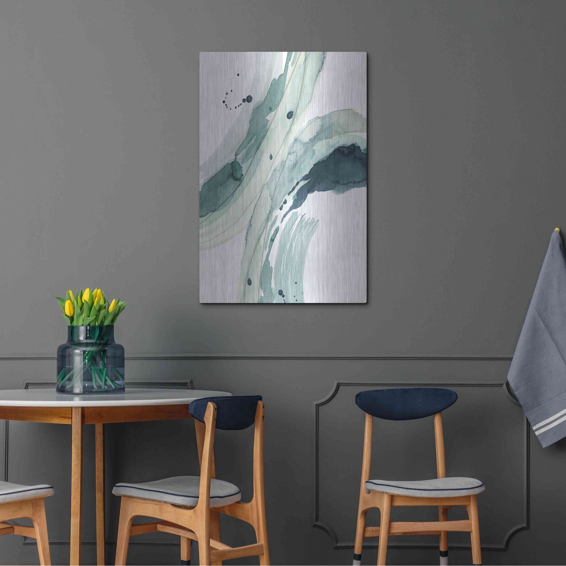 Luxe Metal Art 'Depth III' by Grace Popp, Metal Wall Art,24x36