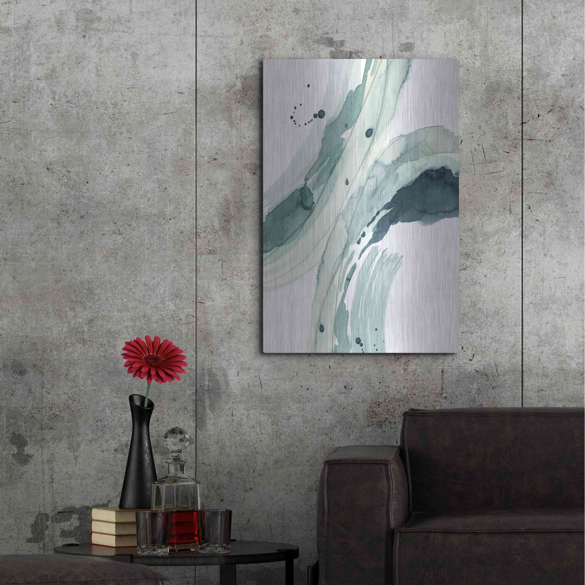 Luxe Metal Art 'Depth III' by Grace Popp, Metal Wall Art,24x36