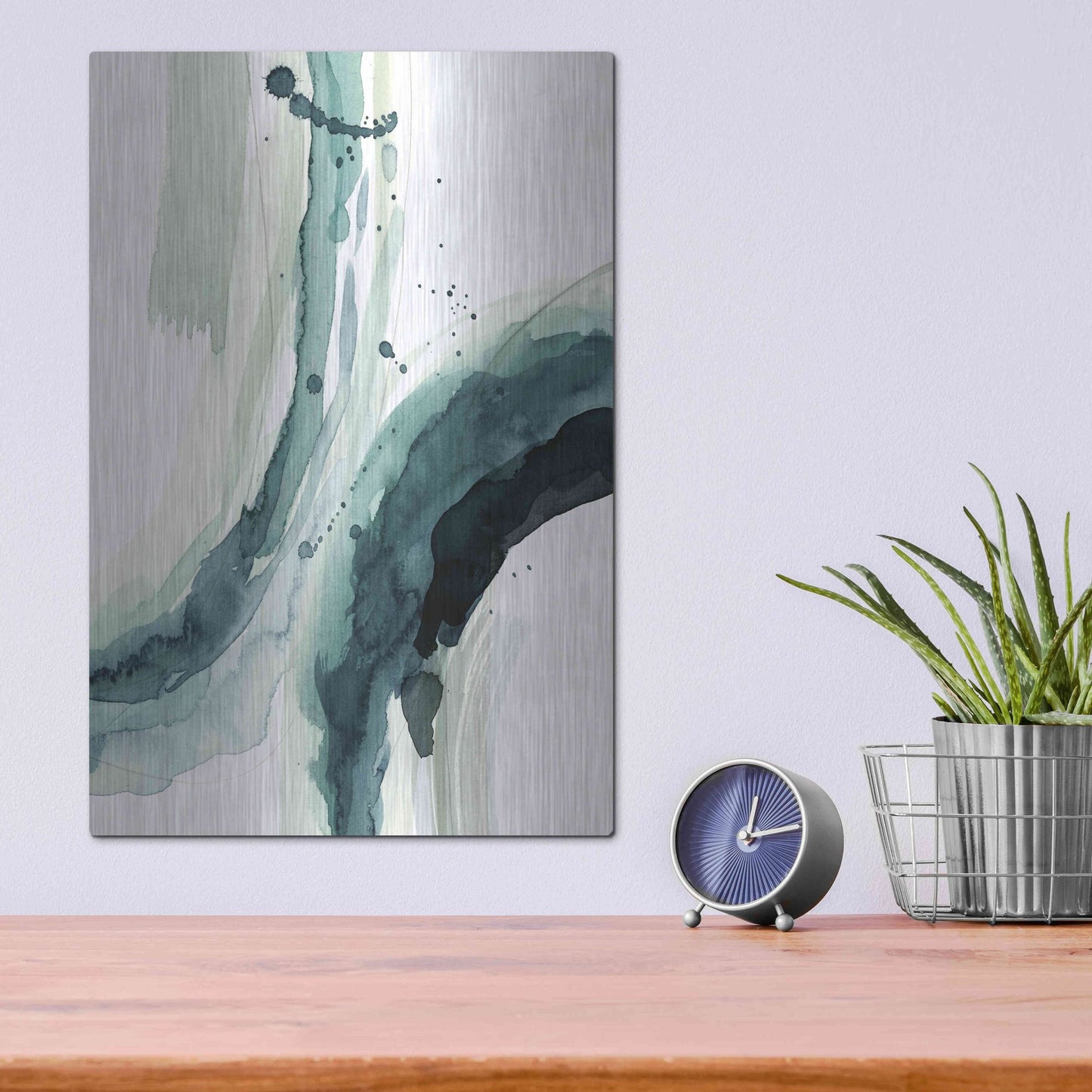 Luxe Metal Art 'Depth II' by Grace Popp, Metal Wall Art,12x16