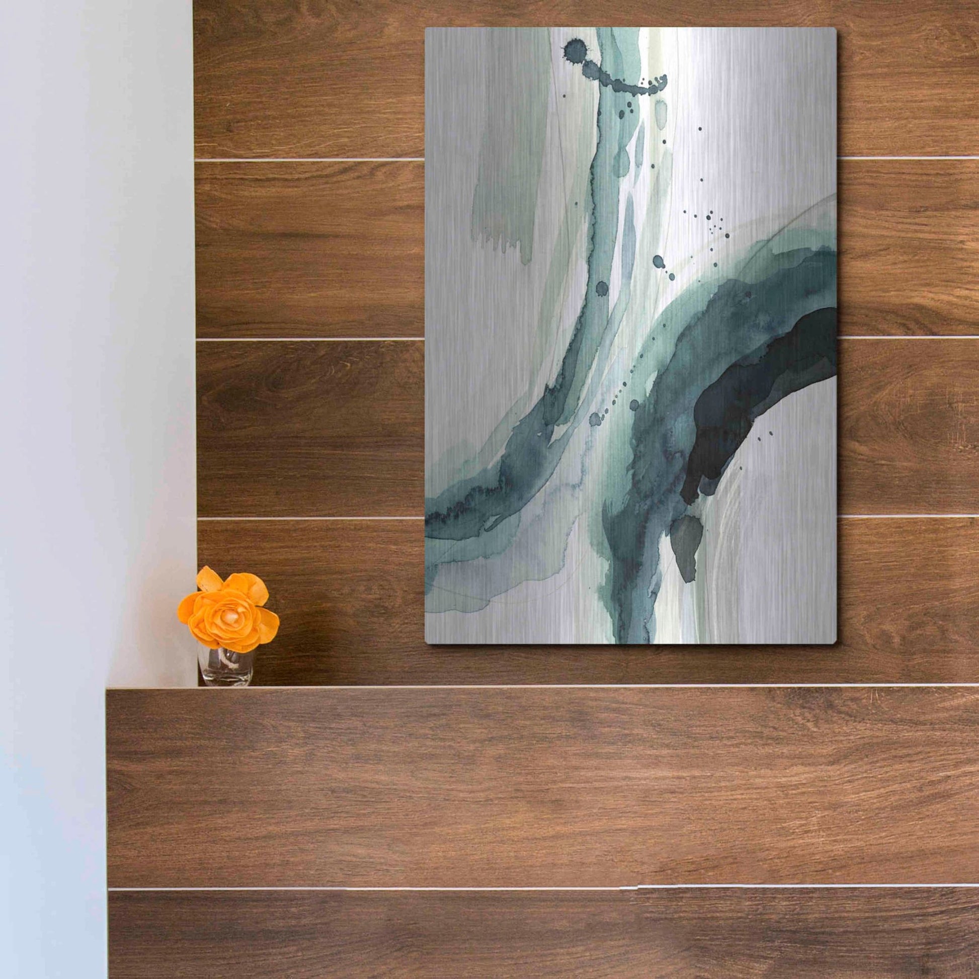 Luxe Metal Art 'Depth II' by Grace Popp, Metal Wall Art,12x16