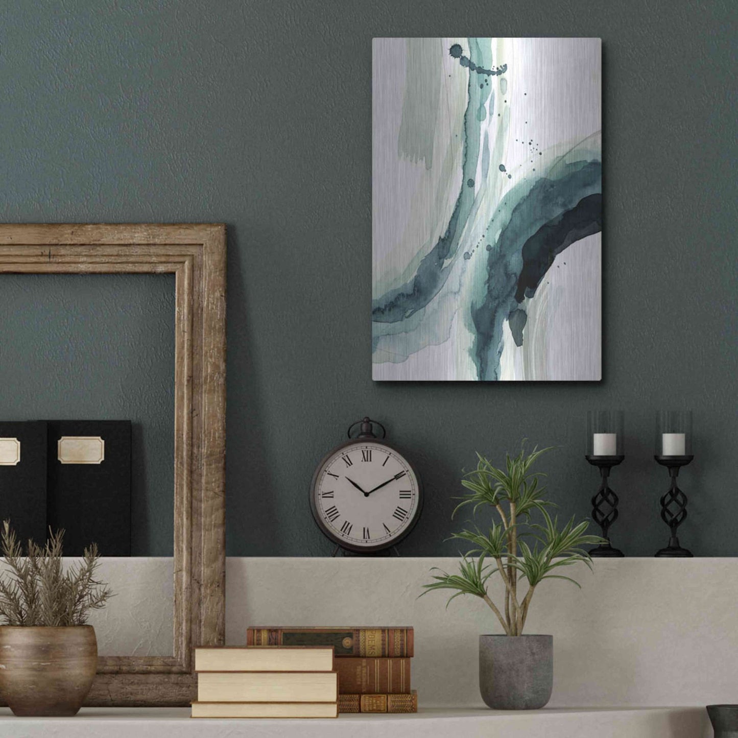 Luxe Metal Art 'Depth II' by Grace Popp, Metal Wall Art,12x16