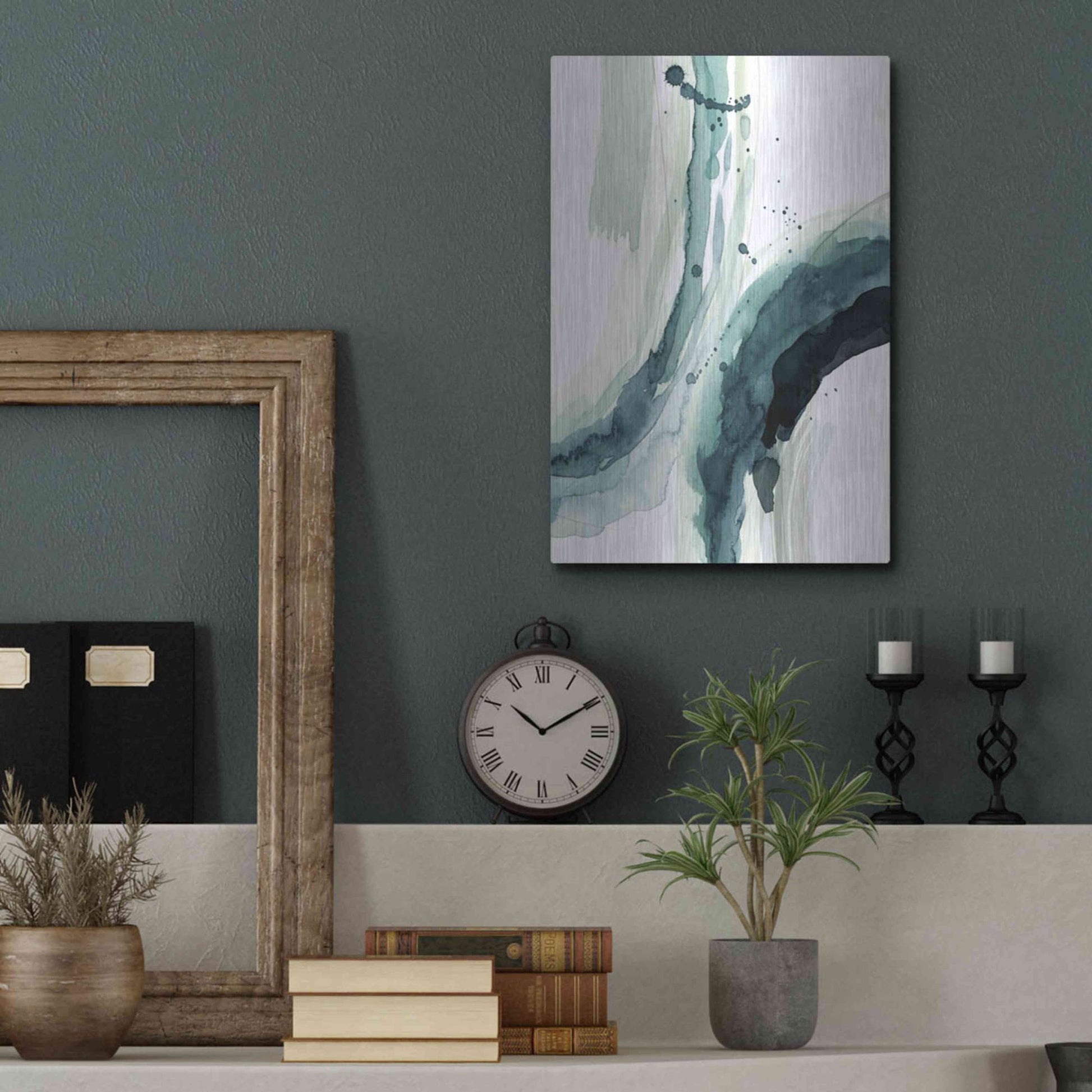 Luxe Metal Art 'Depth II' by Grace Popp, Metal Wall Art,12x16