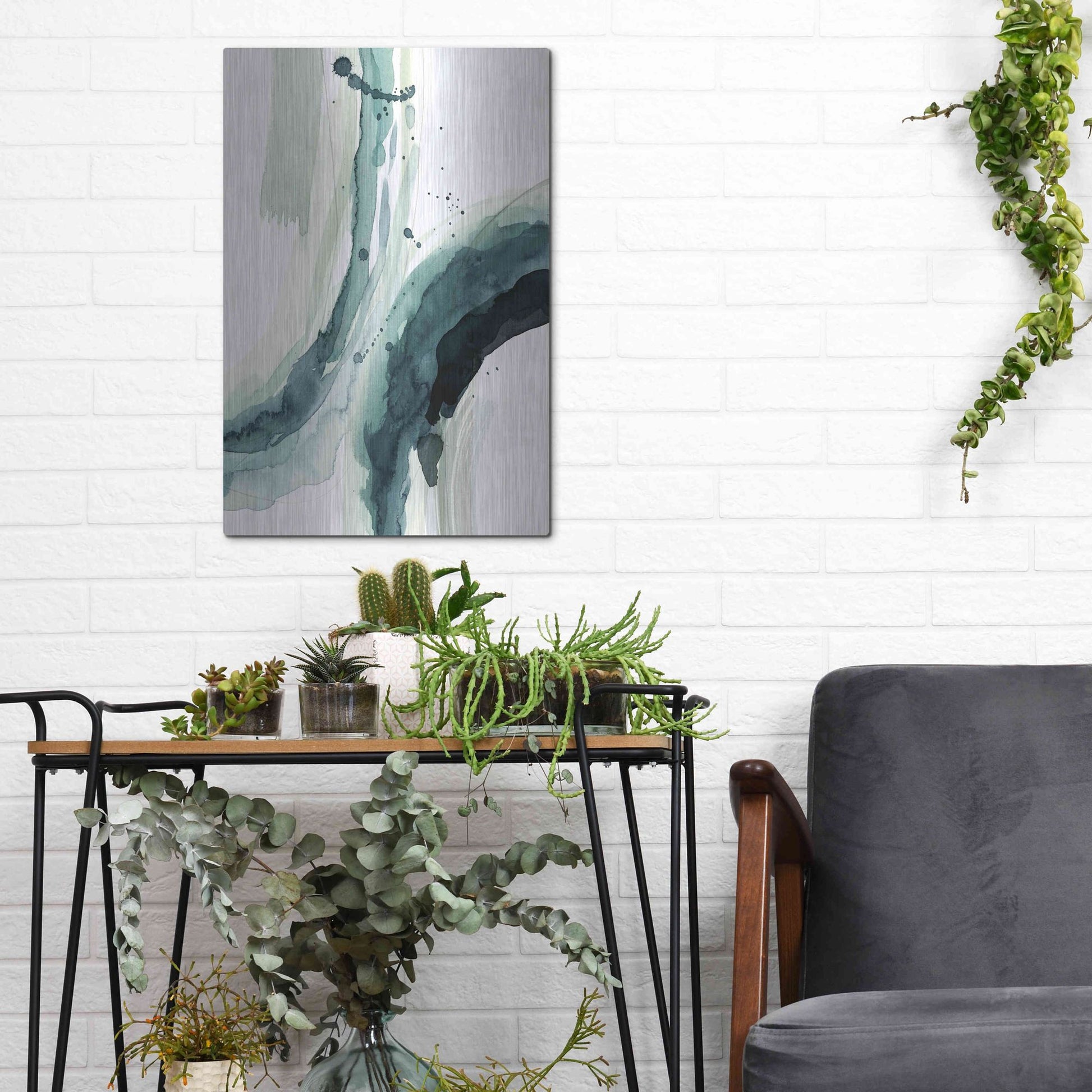 Luxe Metal Art 'Depth II' by Grace Popp, Metal Wall Art,12x16