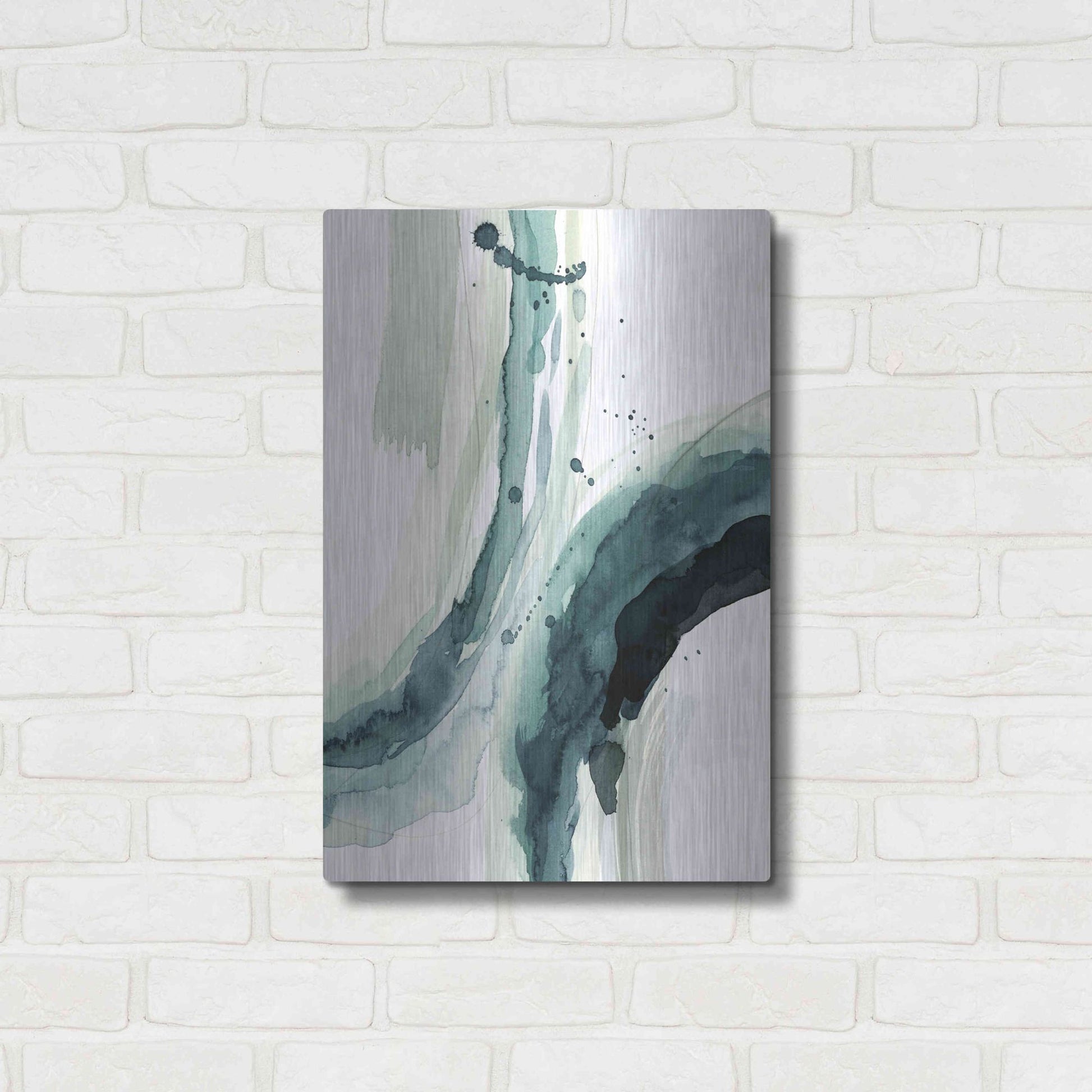 Luxe Metal Art 'Depth II' by Grace Popp, Metal Wall Art,16x24