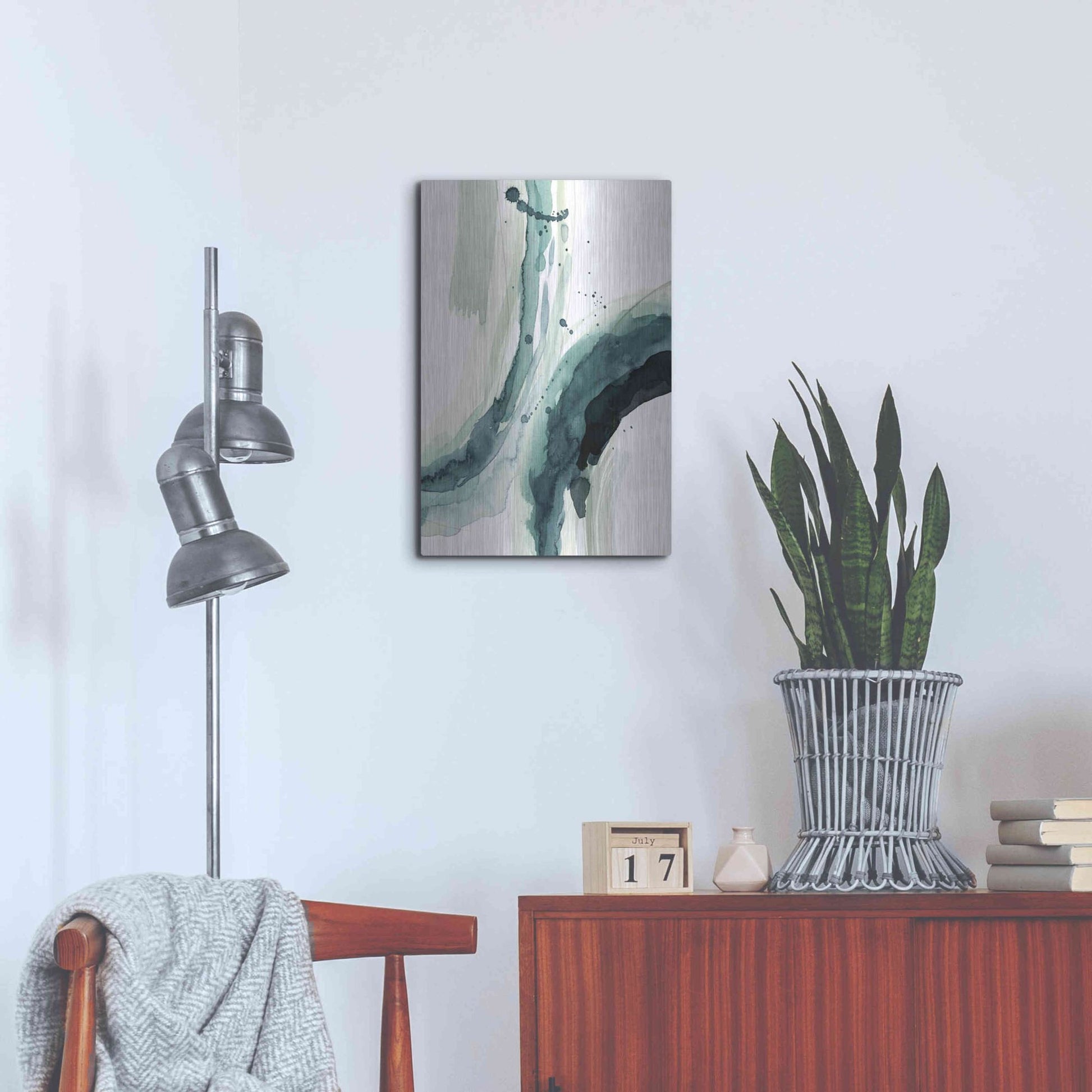 Luxe Metal Art 'Depth II' by Grace Popp, Metal Wall Art,16x24