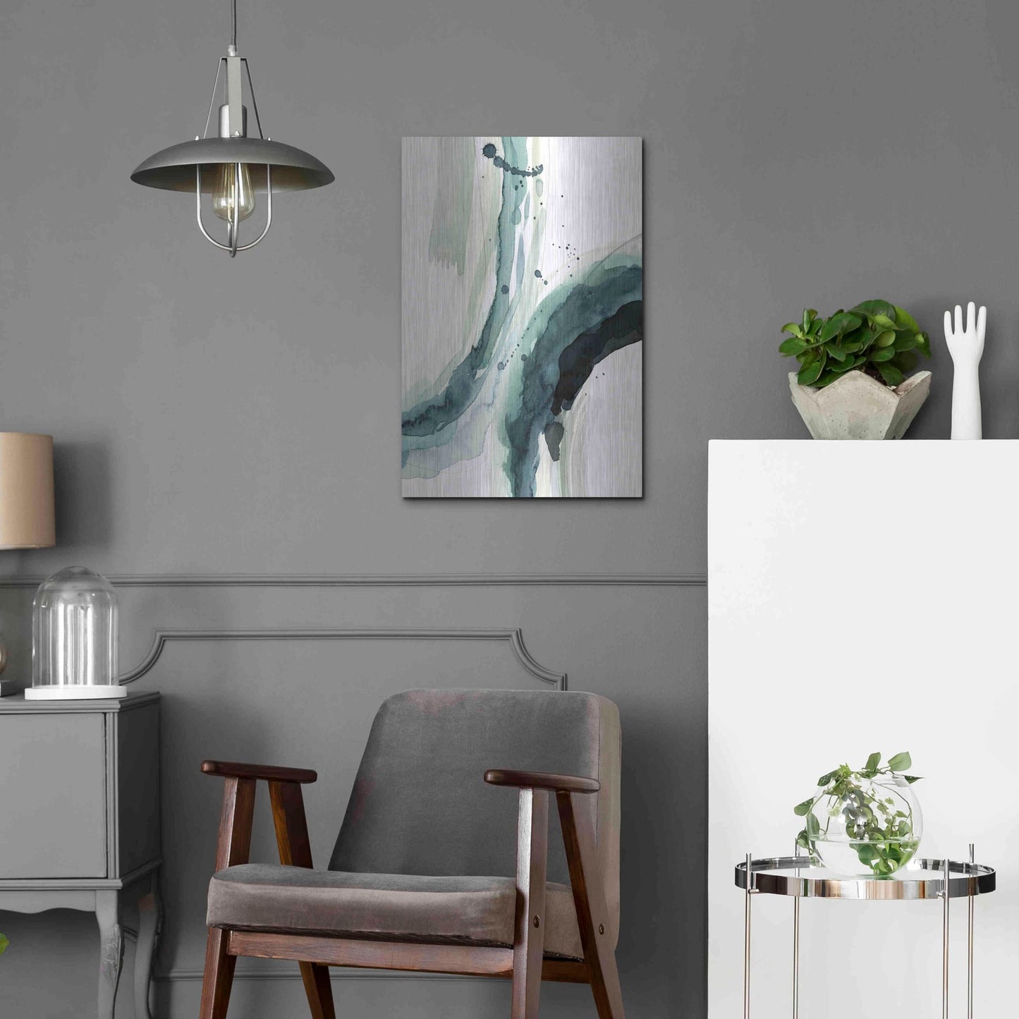 Luxe Metal Art 'Depth II' by Grace Popp, Metal Wall Art,16x24