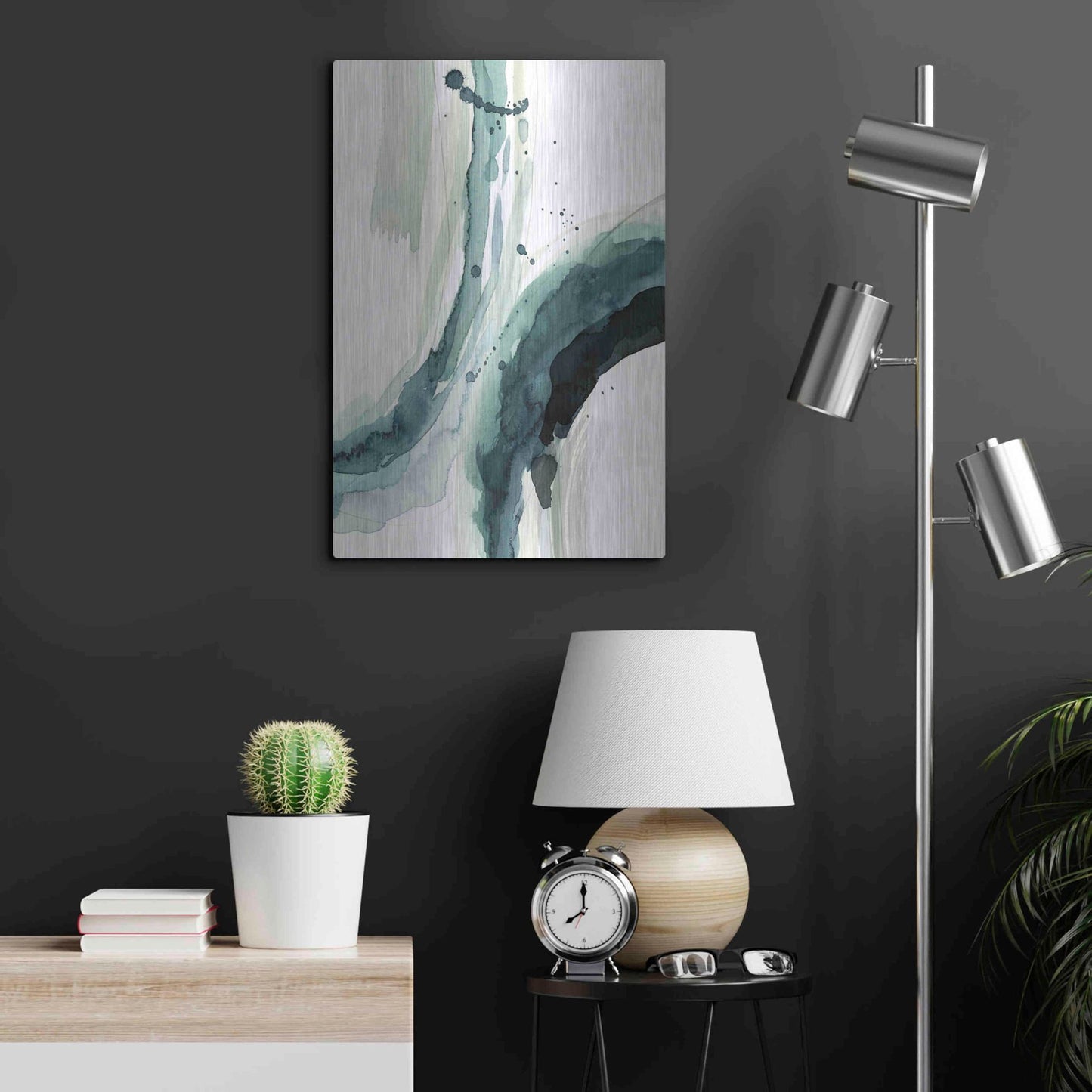 Luxe Metal Art 'Depth II' by Grace Popp, Metal Wall Art,16x24