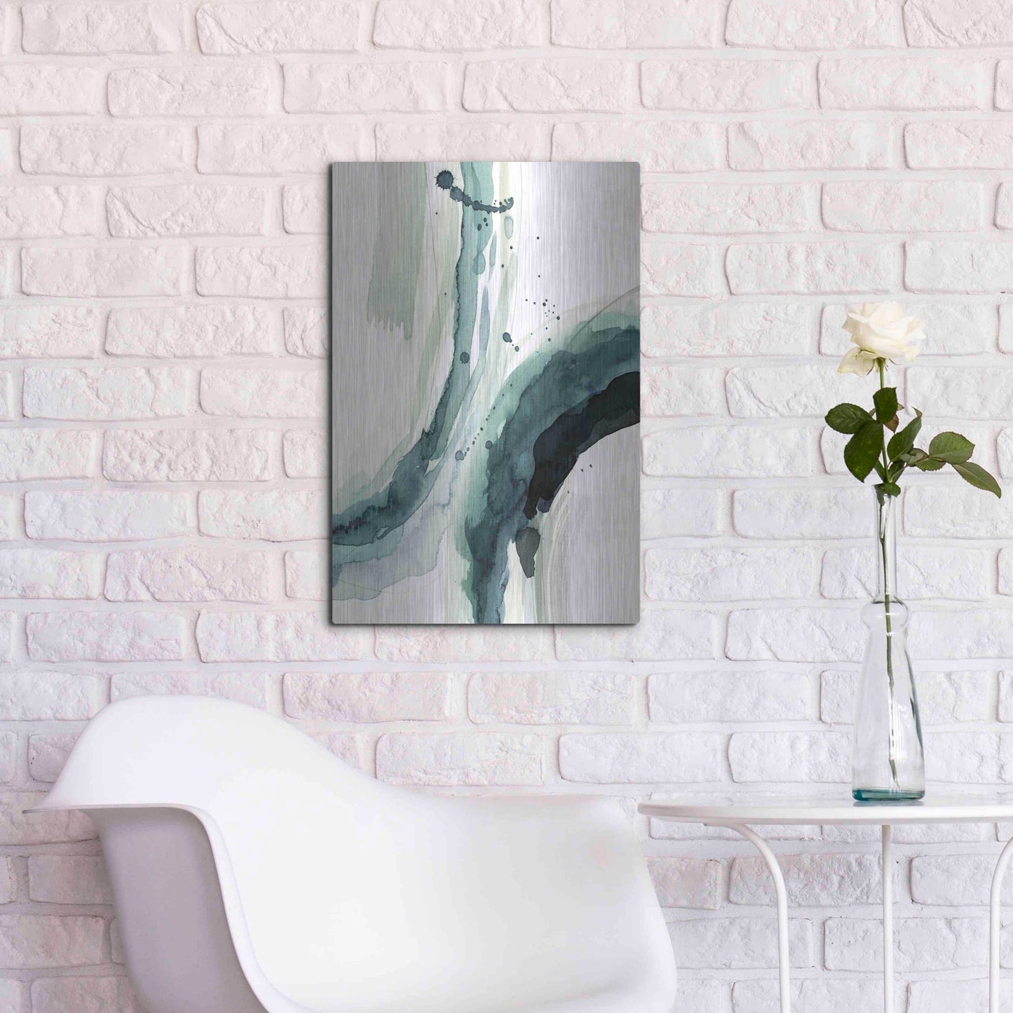 Luxe Metal Art 'Depth II' by Grace Popp, Metal Wall Art,16x24