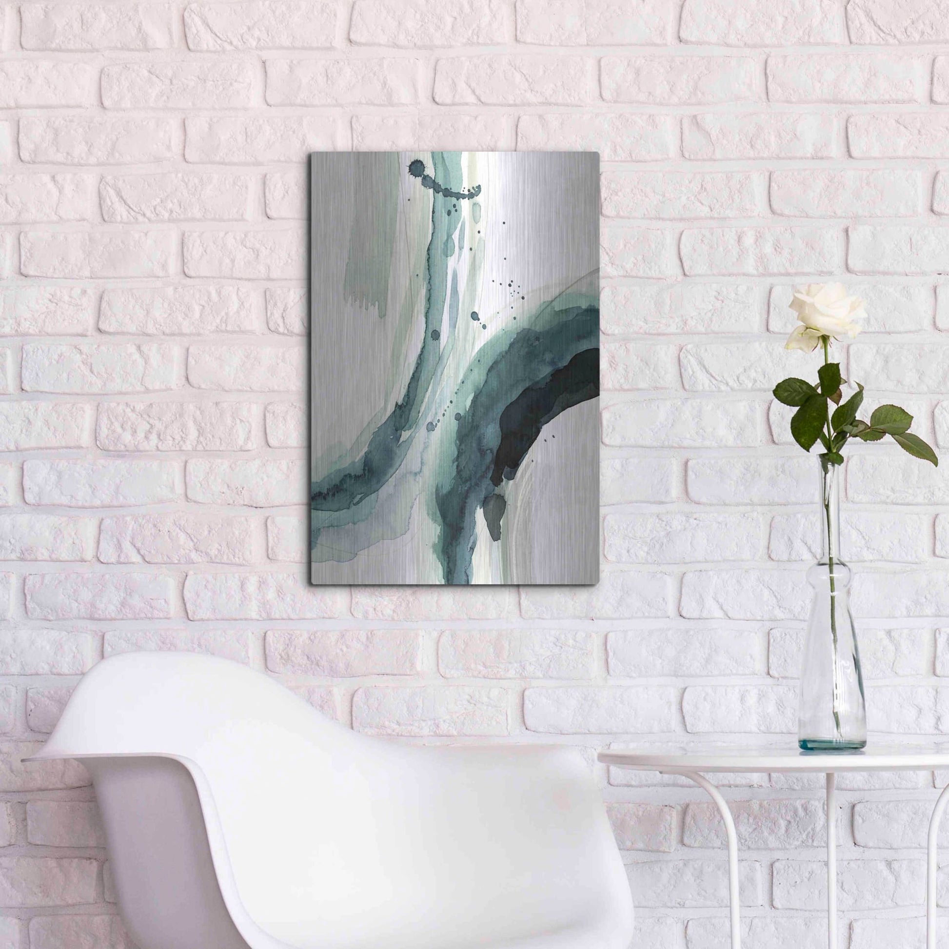 Luxe Metal Art 'Depth II' by Grace Popp, Metal Wall Art,16x24