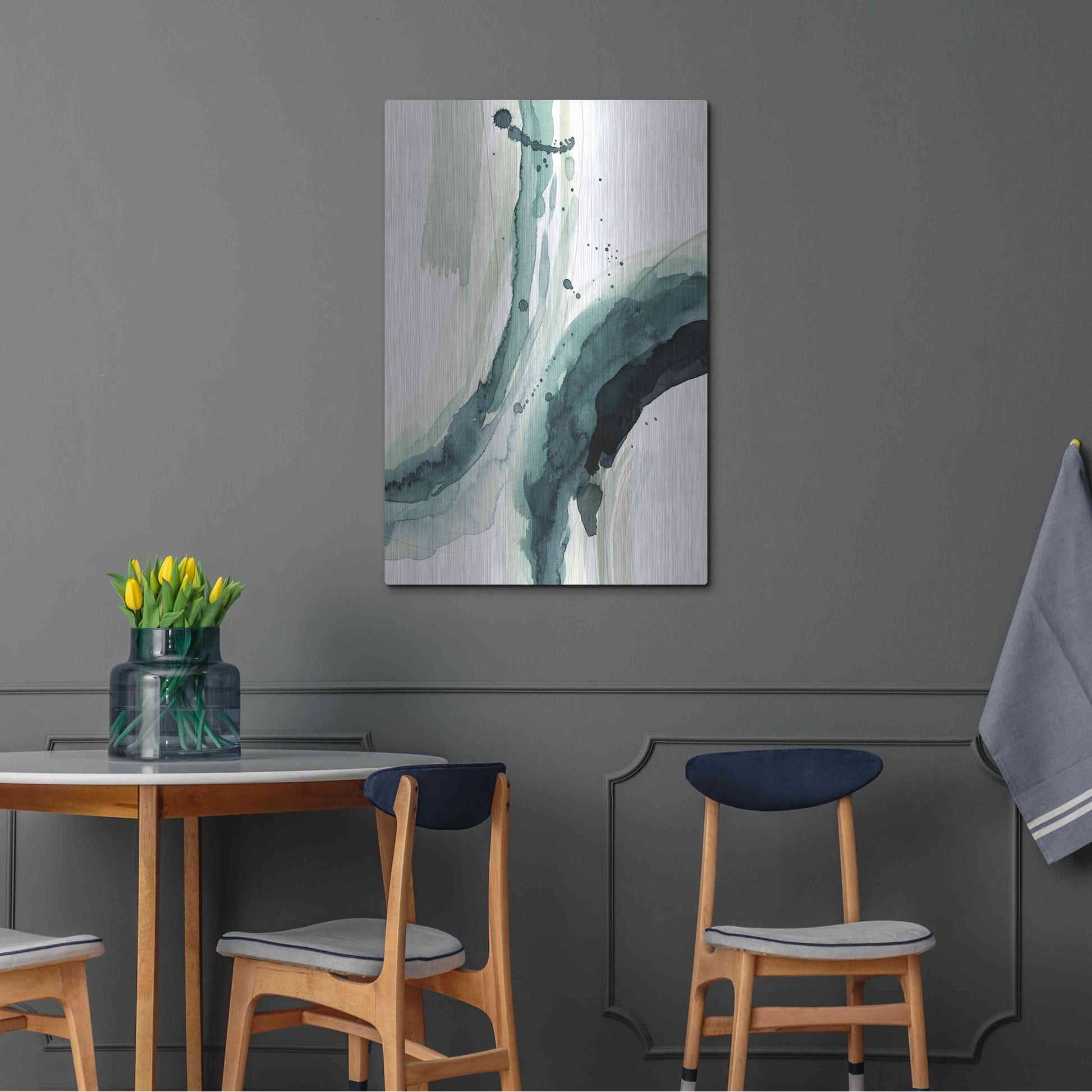 Luxe Metal Art 'Depth II' by Grace Popp, Metal Wall Art,24x36